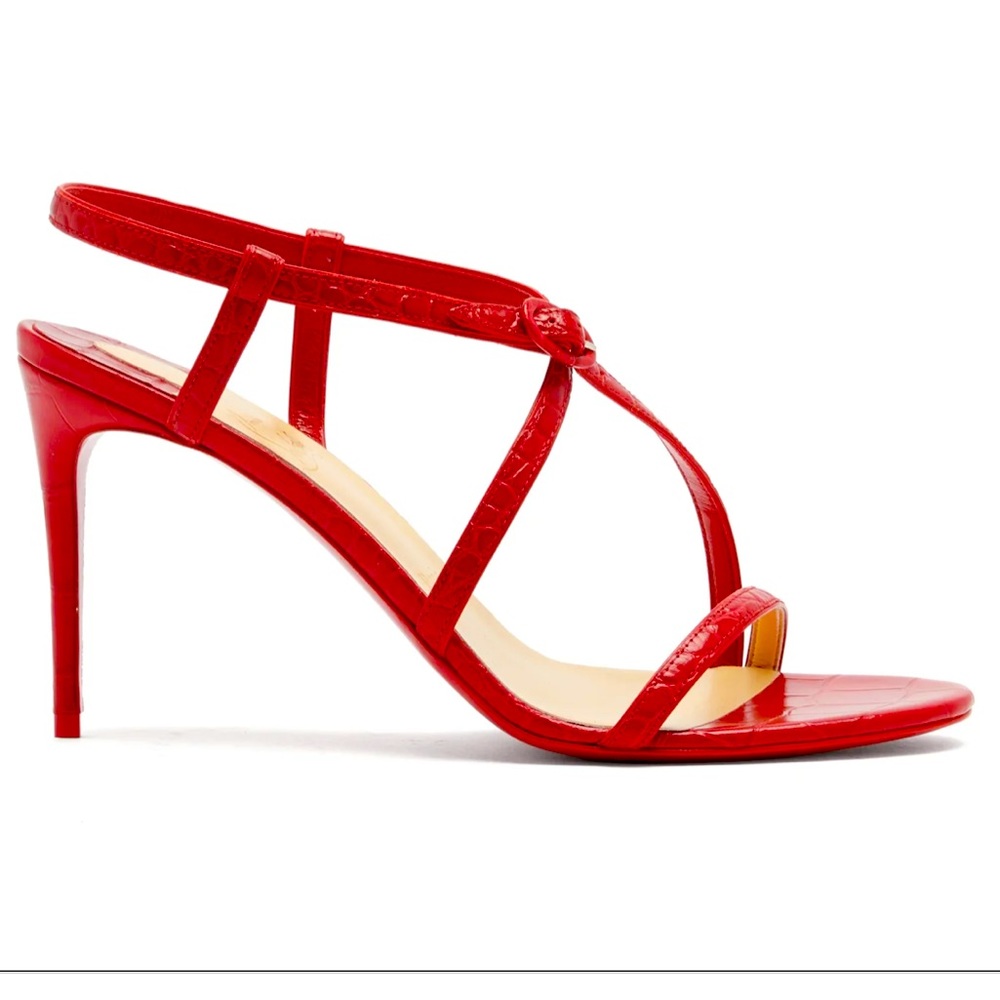 Louboutin Selima Red Strappy Sandal - Worn once for a special event. Too small.